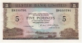 Ulster Bank Ltd 5 Pounds,  1.10.1982